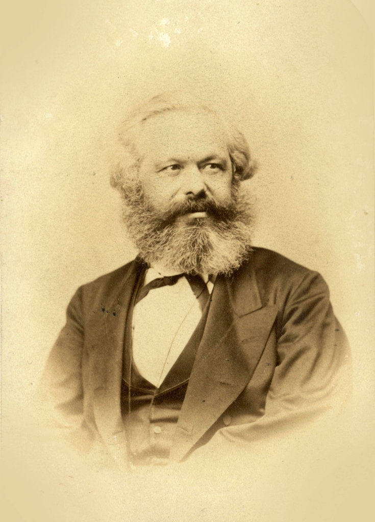 Detail of Portrait of Karl Marx, 1867 by Anonymous