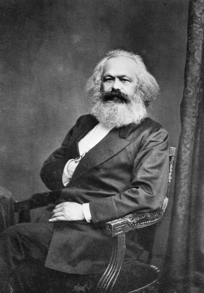 Detail of Portrait of Karl Marx, before 1875 by Anonymous