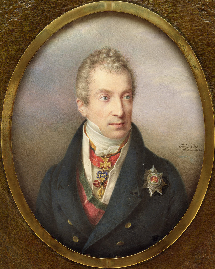 Detail of Portrait of Klemens Wenzel, Prince von Metternich, 1822 by Anonymous