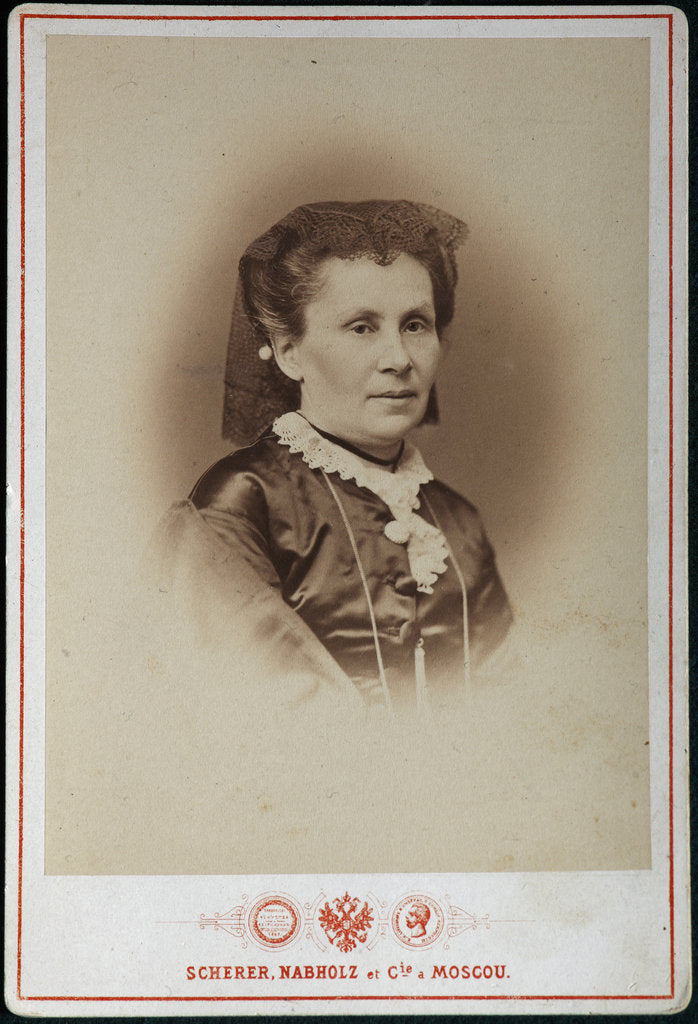 Detail of Portrait of Kleopatra Vasilyevna Kolyubakina, née Nashchokina, before 1862 by Anonymous