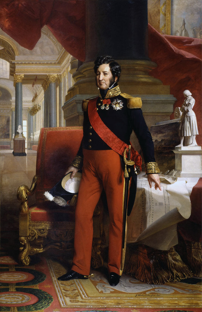 Detail of Portrait of Louis Philippe I, King of the French, 1841 by Anonymous