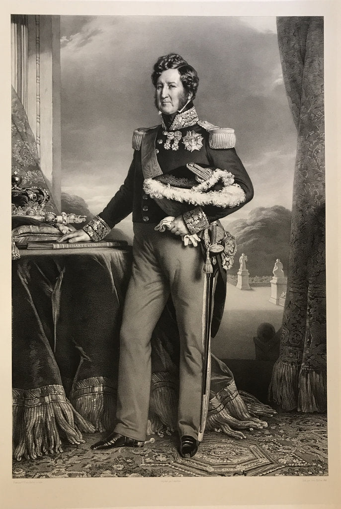 Detail of Portrait of Louis Philippe I, King of the French, 1843 by Anonymous