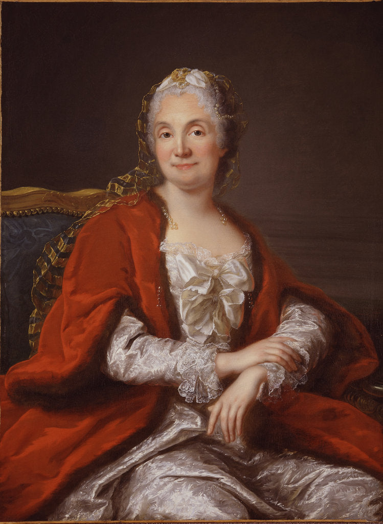 Detail of Portrait of Madame Geoffrin, ca 1760 by Anonymous