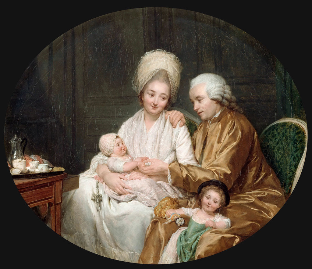 Detail of Portrait of Marc-Etienne Quatremère and His Family, 1780 by Anonymous