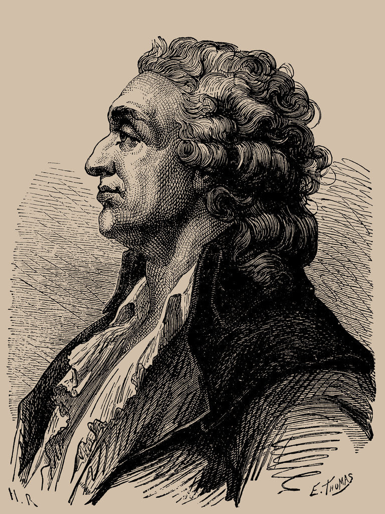 Detail of Portrait of Marie Jean Antoine Nicolas Caritat, Marquis de Condorcet, by Anonymous