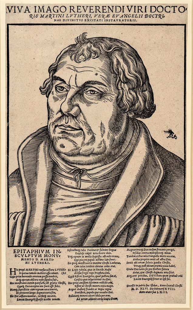 Detail of Portrait of Martin Luther, 1546 by Anonymous
