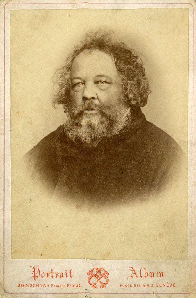 Detail of Portrait of Mikhail Alexandrovich Bakunin, ca 1860 by Anonymous