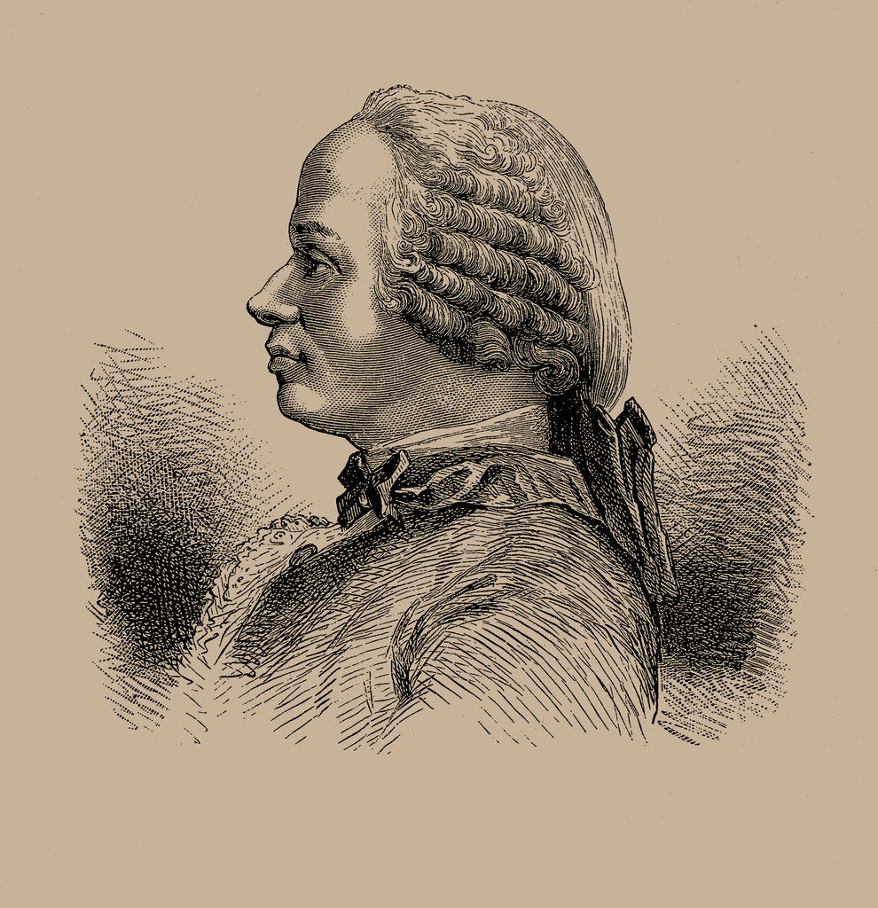 Detail of Portrait of Portrait of Jean le Rond DAlembert, by Anonymous
