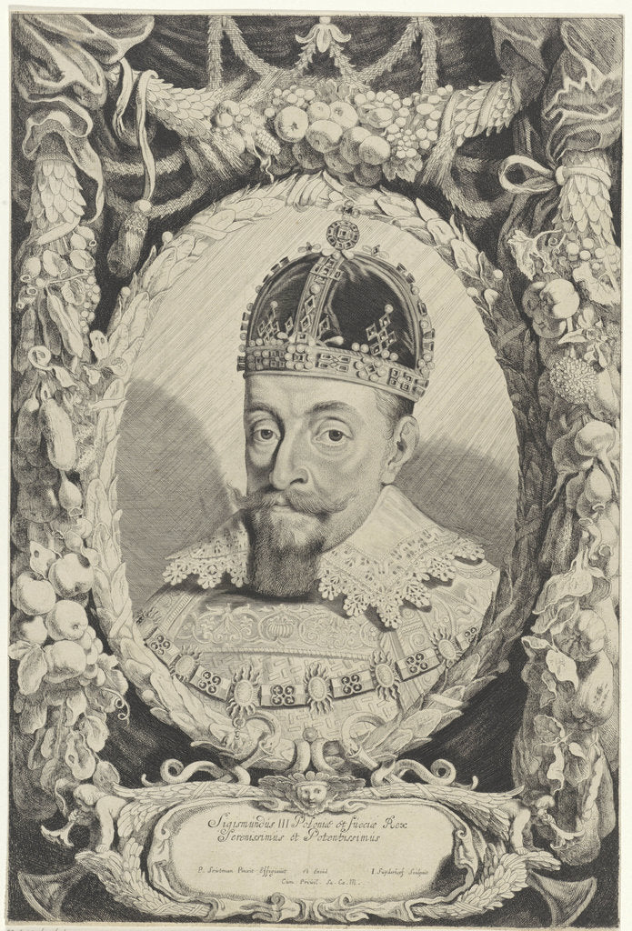 Detail of Portrait of Sigismund III Vasa, King of Poland, 1644-1655 by Anonymous