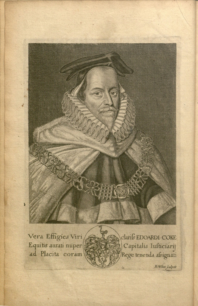 Detail of Portrait of Sir Edward Coke, 1660s by Anonymous