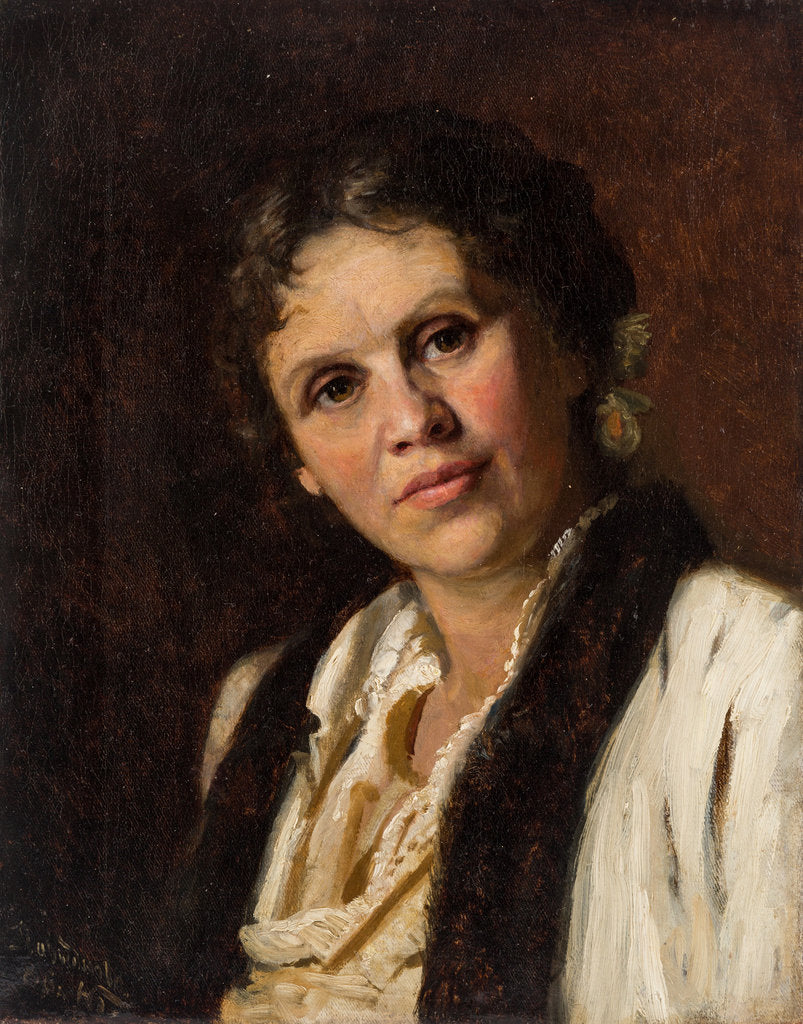 Detail of Portrait of Sophia Kuvshinnikova, 1886 by Anonymous