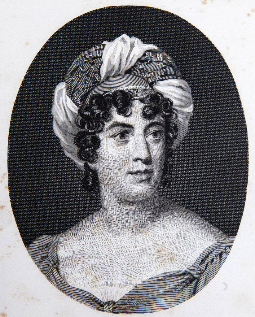 Detail of Portrait of the author Baronne Anne Louise Germaine de Staël, by Anonymous