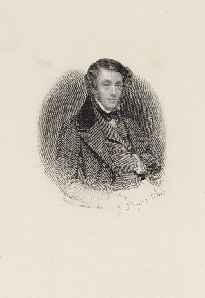 Detail of Portrait of the composer Albert Grisar, 1835 by Anonymous