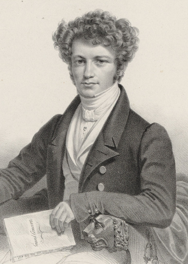 Detail of Portrait of the composer and pianist Henri Herz, 1830 by Anonymous