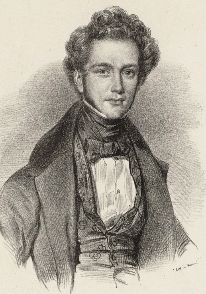 Detail of Portrait of the composer and pianist Henri Herz, 1834 by Anonymous