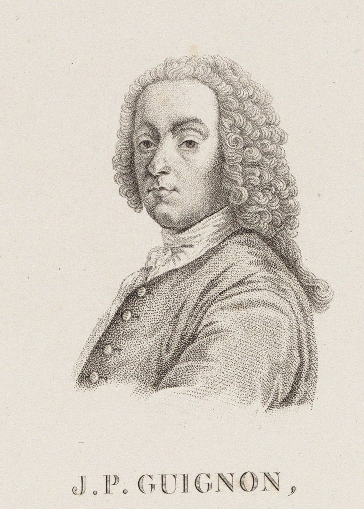 Detail of Portrait of the composer and violinist Jean-Pierre Guignon, 1740 by Anonymous