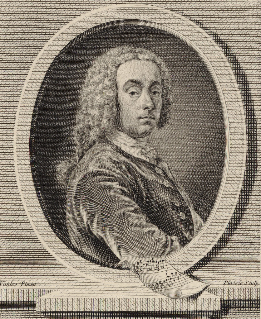 Detail of Portrait of the composer and violinist Jean-Pierre Guignon, 1755 by Anonymous