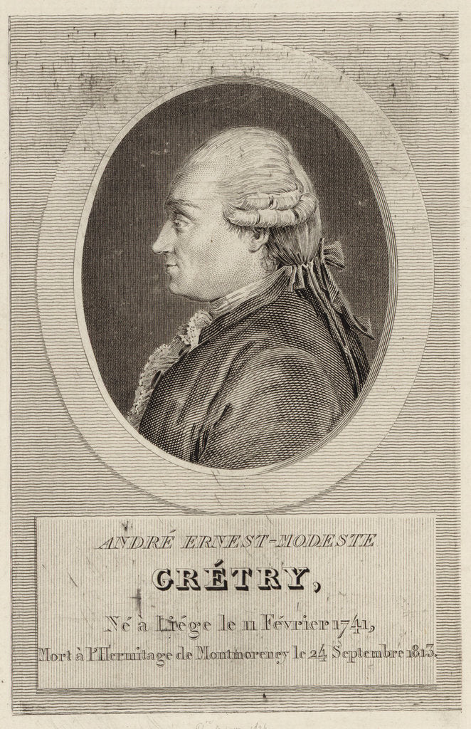 Detail of Portrait of the composer André Ernest Modeste Grétry, by Anonymous