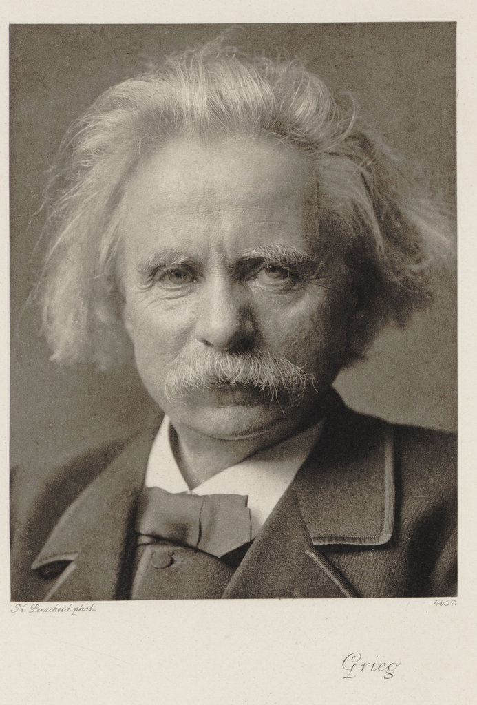 Detail of Portrait of the composer Edvard Grieg, by Anonymous