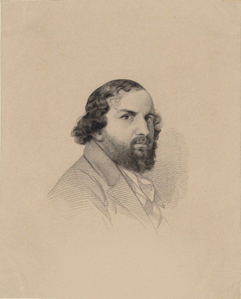 Detail of Portrait of the composer Ferdinand von Hiller, 1850 by Anonymous