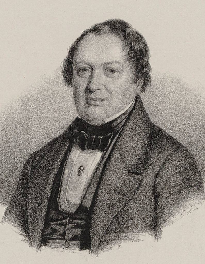 Detail of Portrait of the composer Franz Glaeser, 1860 by Anonymous