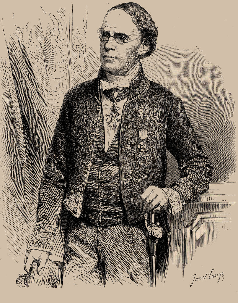 Detail of Portrait of the composer Jacques Fromental Halévy, 1862 by Anonymous