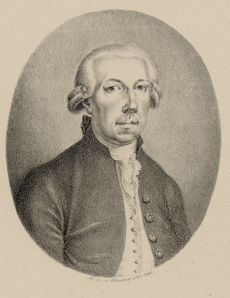 Detail of Portrait of the flautist and composer Friedrich Hartmann Graf, 1800s by Anonymous