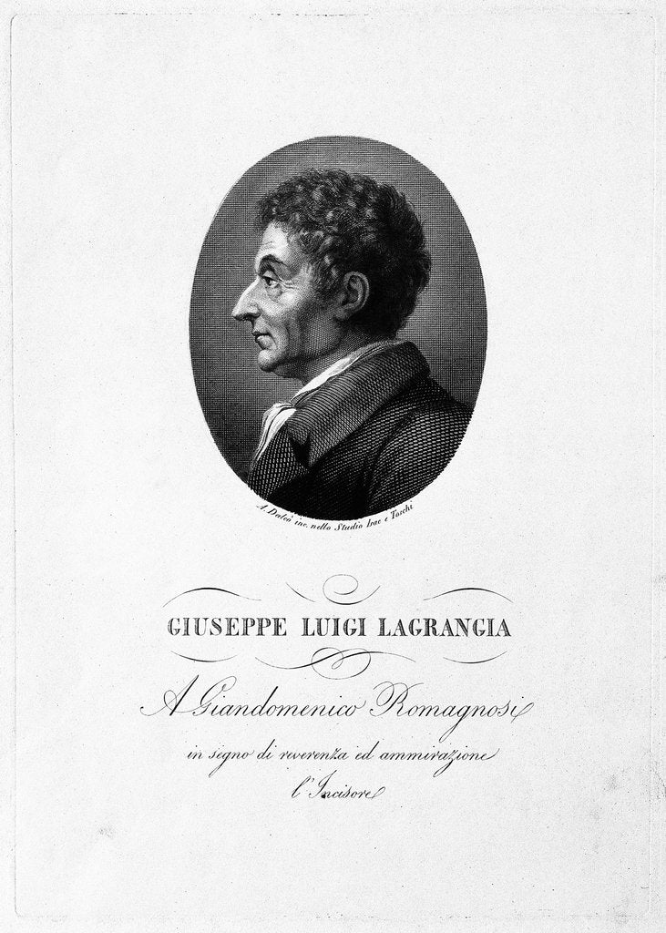 Detail of Portrait of the mathematician Joseph-Louis Lagrange, by Anonymous