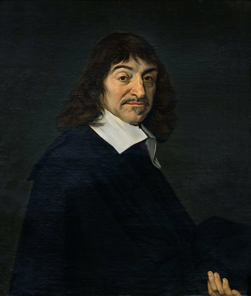 Detail of Portrait of the philosopher René Descartes, ca 1649 by Anonymous
