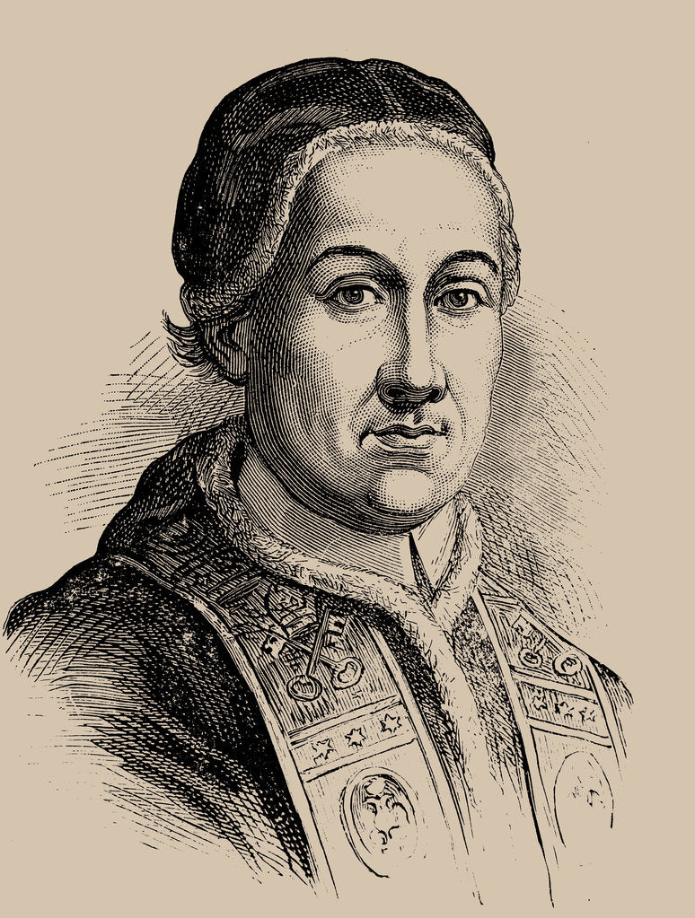 Detail of Portrait of the Pope Pius VI, 1889 by Anonymous
