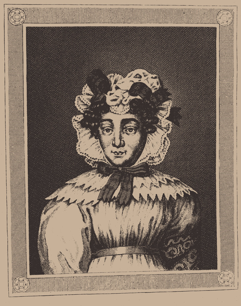 Detail of Portrait of the writer Caroline Pichler, c. 1850 by Anonymous