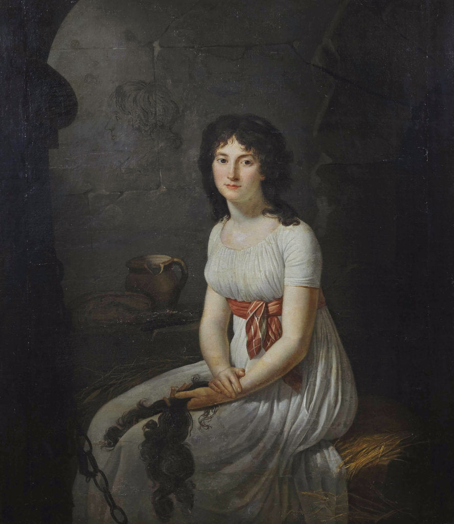 Detail of Portrait of Thérésa Tallien in a cell in La Force Prison, 1796 by Anonymous