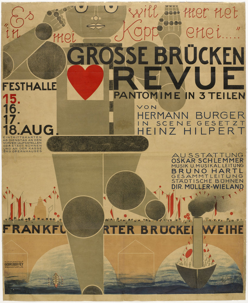 Detail of Poster for the Great bridge revue, 1926 by Anonymous