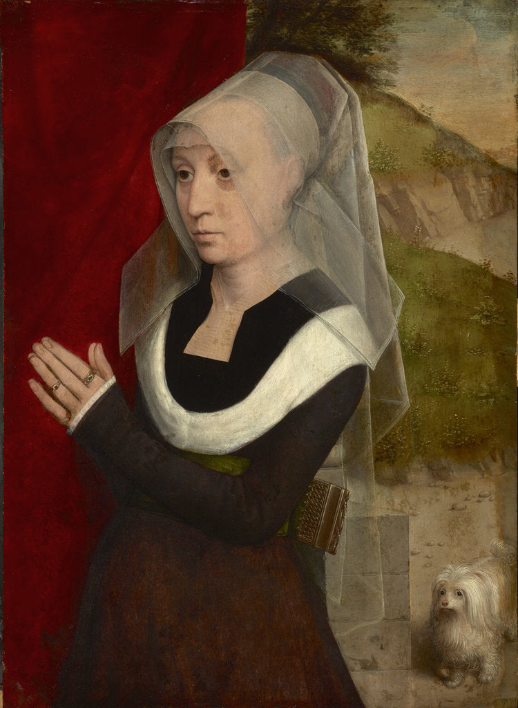 Detail of Praying woman with her dog, 1475-1480 by Anonymous