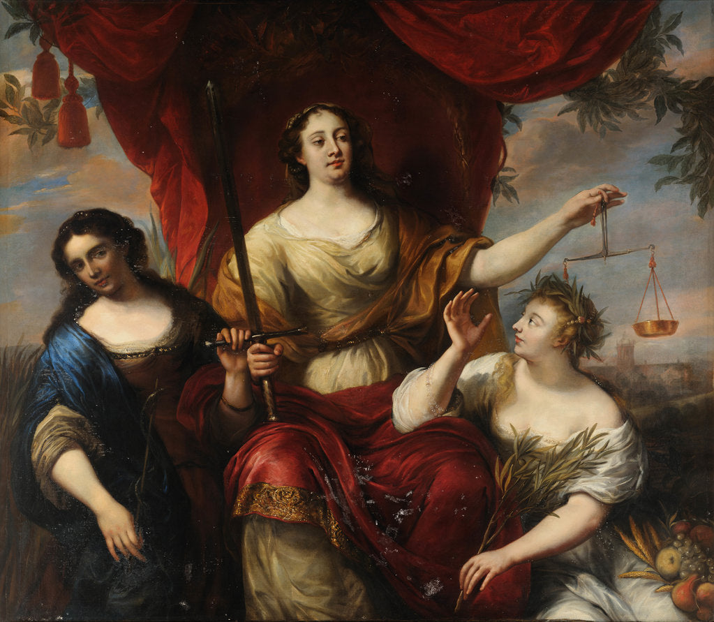 Detail of Prudence, Justice, and Peace, 1662 by Anonymous