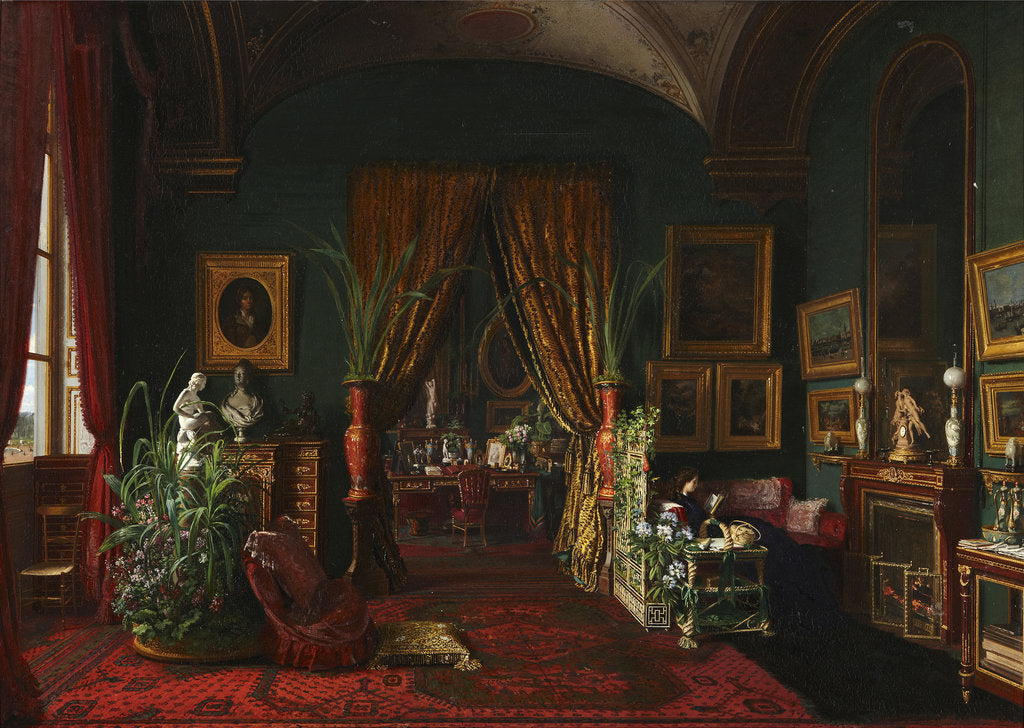 Detail of Salon of the Empress Eugénie at the Tuileries Palace, 1868 by Anonymous