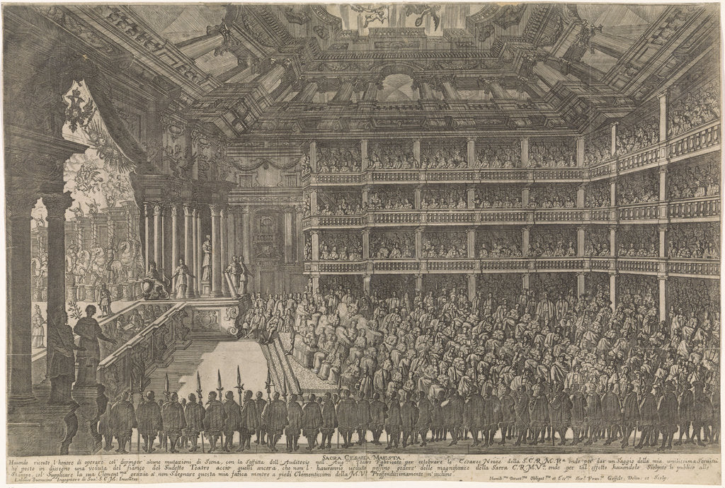Detail of Scene from the opera Il pomo doro (The Golden Apple) of A. Cesti to the wedding of Leopold I and Ma by Anonymous