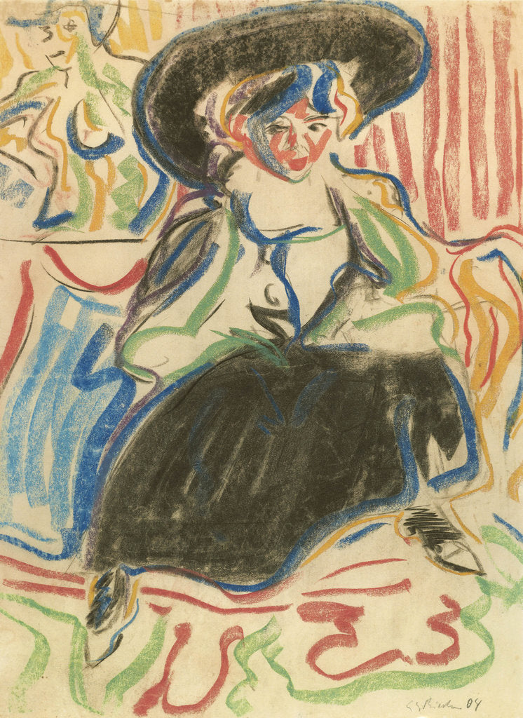 Detail of Seated Girl with Hat, 1909 by Anonymous
