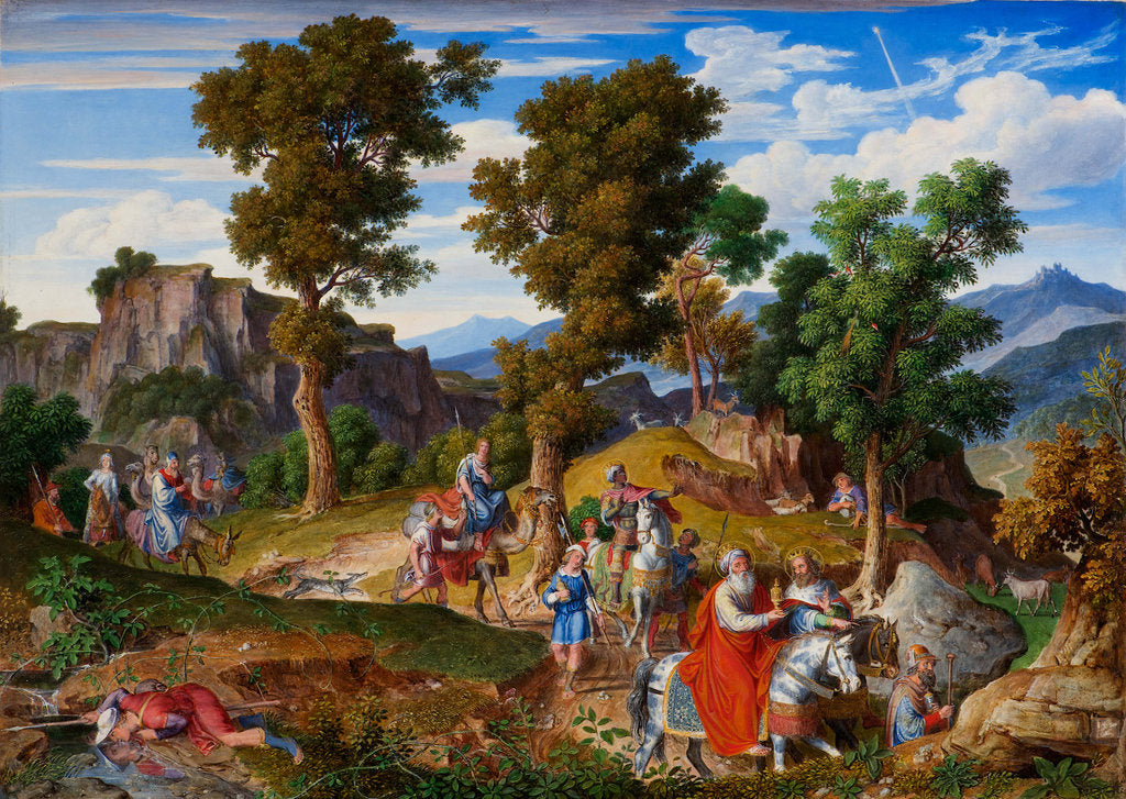 Detail of Serpentara Landscape with the Procession of the Magi, 1820 by Anonymous