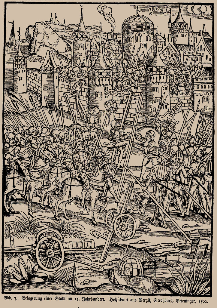 Detail of Siege of a city in the 15th century by Anonymous