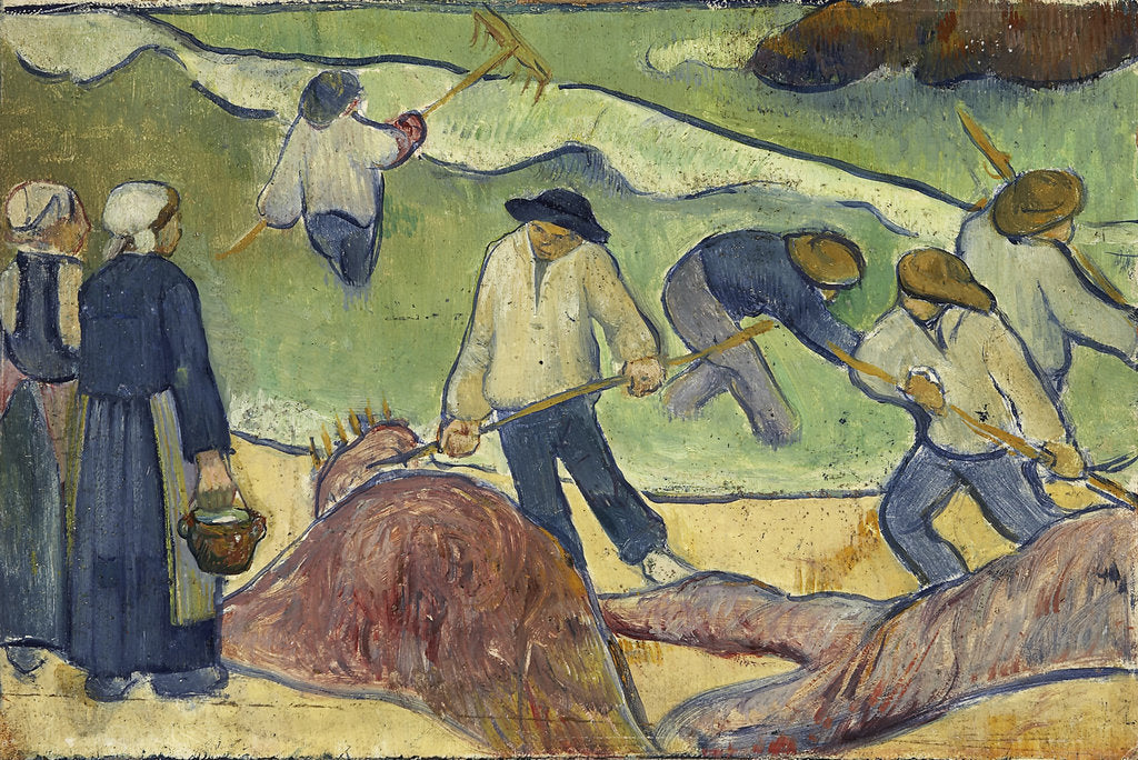 Detail of Small landscape with tang-fishermen, c. 1889 by Anonymous