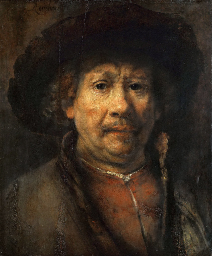 Detail of Small Self-Portrait, ca 1657 by Anonymous