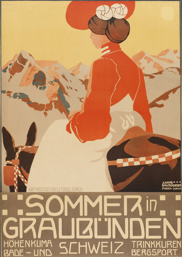 Detail of Summer in Graubünden, 1905 by Anonymous