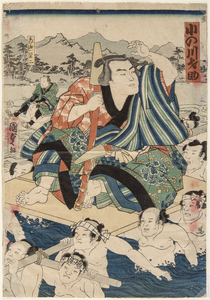 Detail of Sumo Wrestler Onogawa Saisuke, 1862 by Anonymous