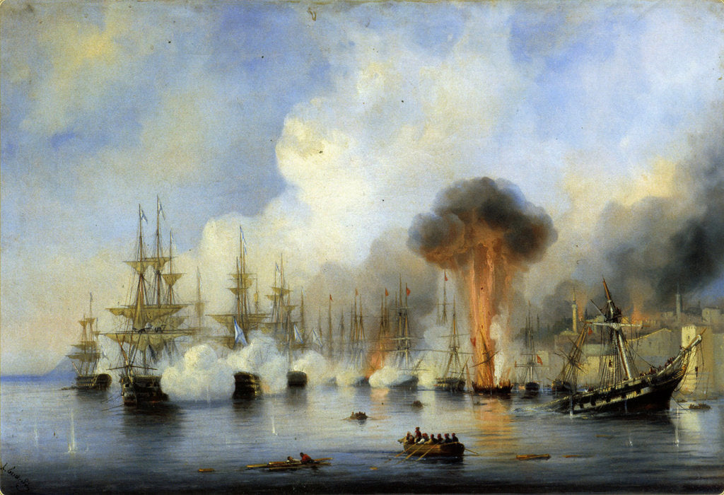 Detail of The Battle of Sinop on 30 November 1853, 1860 by Anonymous