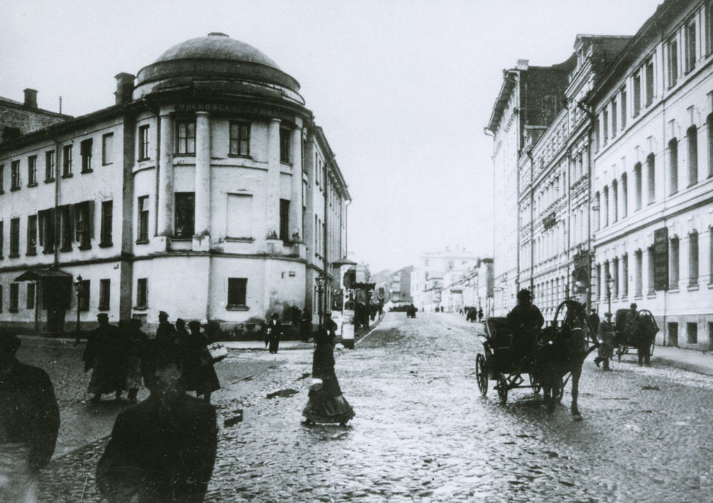 Detail of The corner of Povarskaya Street and Bolshaya Molchanovka Street in Moscow, 1912-1914 by Anonymous