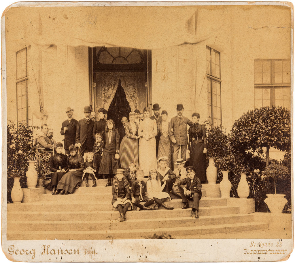 Detail of The English, Greek, Russian and Danish royal families at Bernstorff Palace, Denmark, 1890 by Anonymous