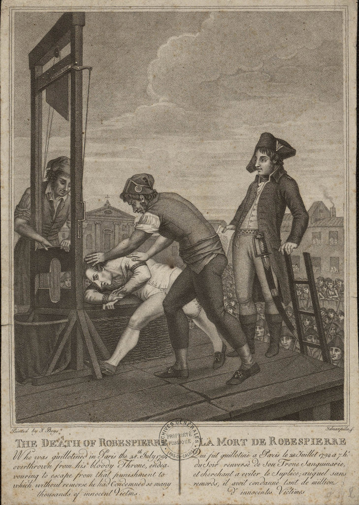 Detail of The execution of Robespierre on 28 July 1794, 1794 by Anonymous