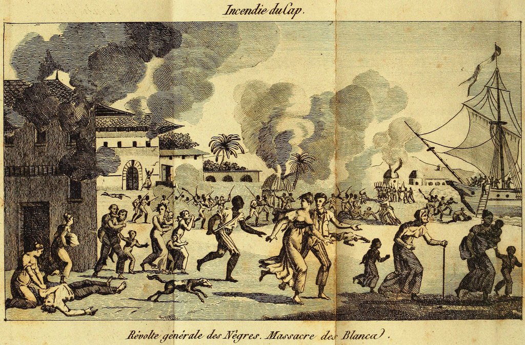 Detail of The Haitian Revolution. Slave rebellion on the night of 21 August 1791, c. 1815 by Anonymous