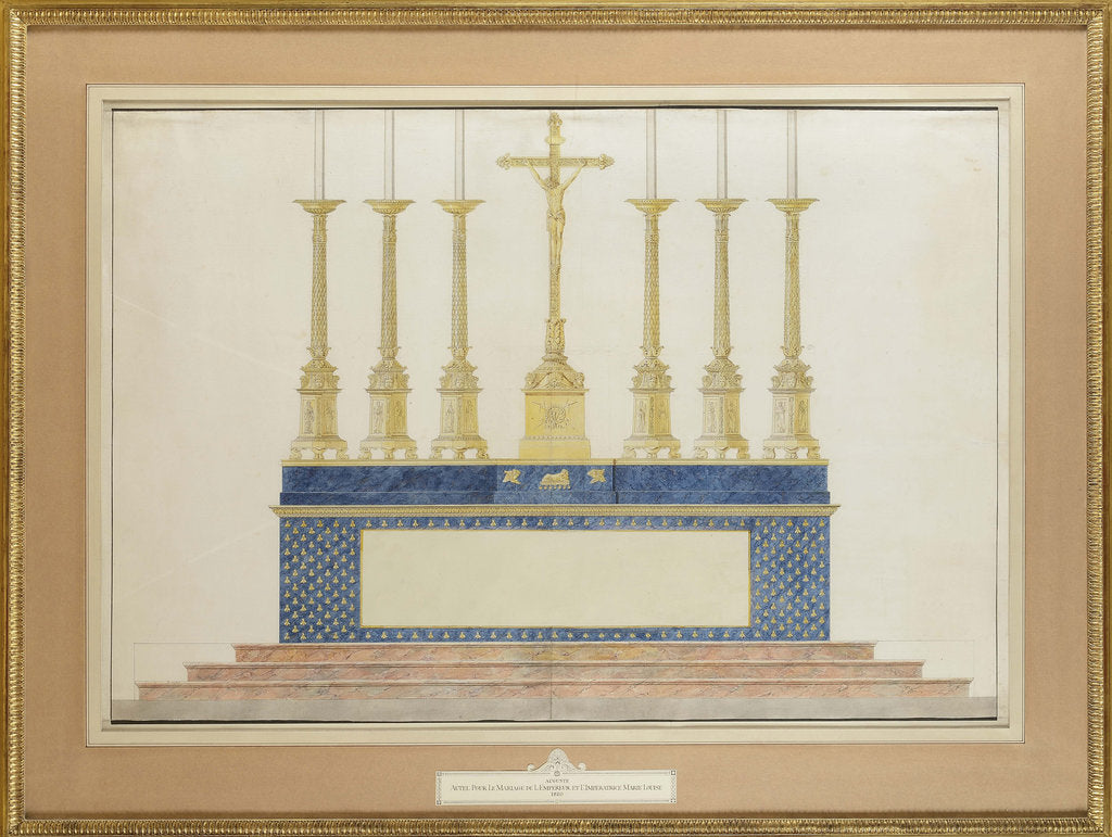 Detail of The high altar for the marriage of Napoleon I and Marie-Louise of Austria, ca 1805-1809 by Anonymous